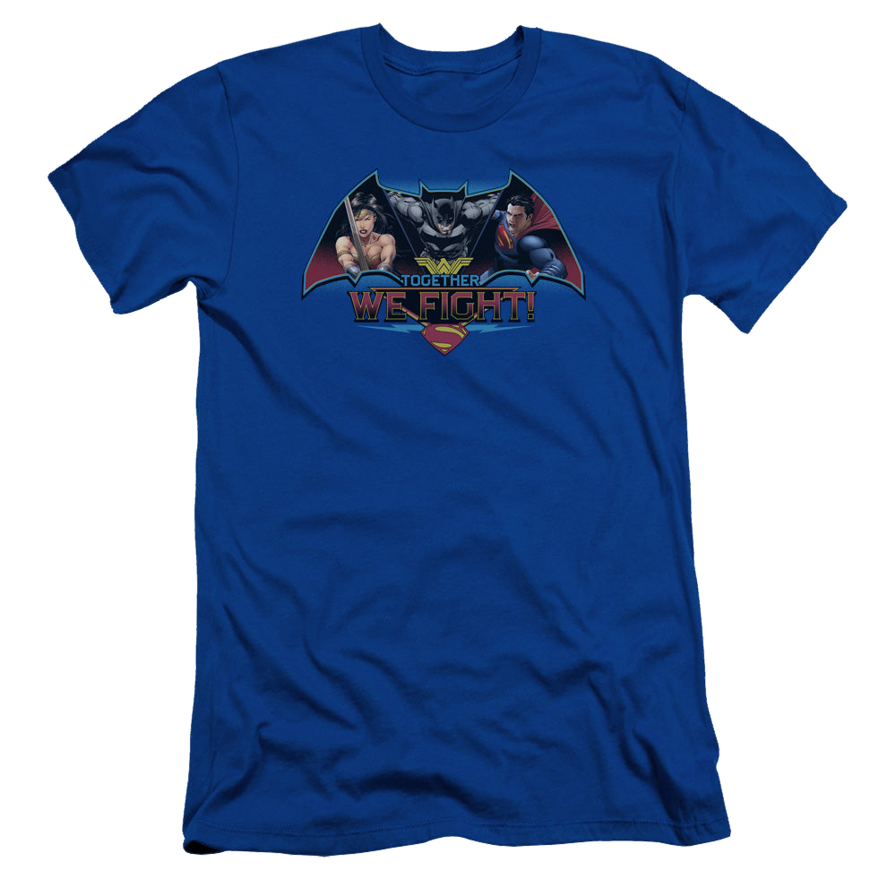 Batman v Superman Together We Fight - Men's Slim Fit T-Shirt