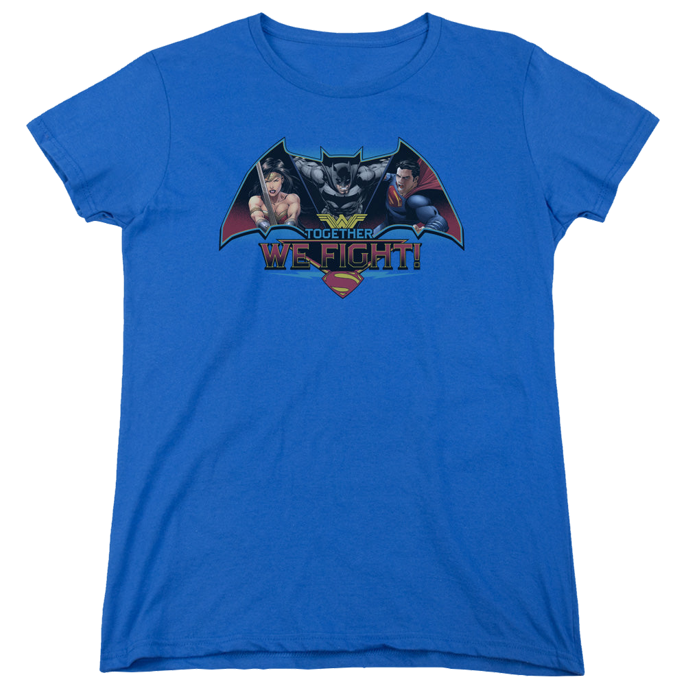 Batman v Superman Together We Fight - Women's T-Shirt Style001