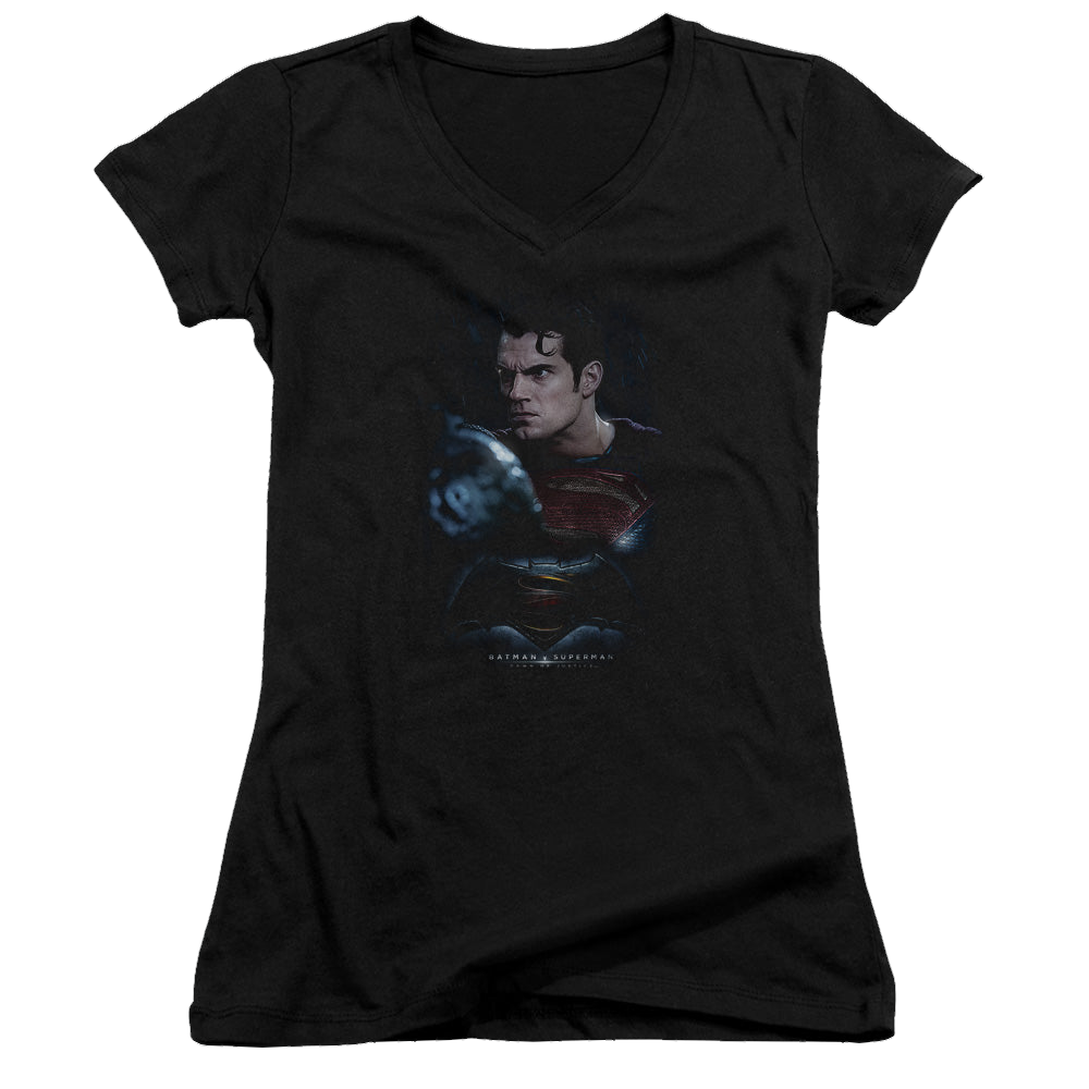 Batman v Superman Super Angry - Juniors V-Neck T-Shirt