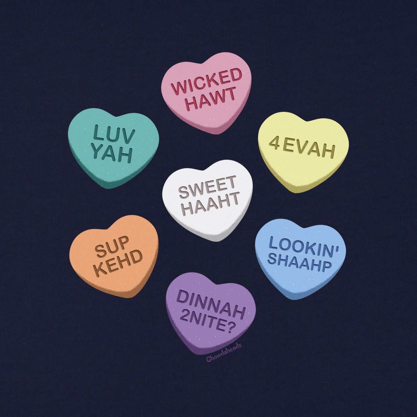 Boston Accent Candy Hearts Youth T-Shirt