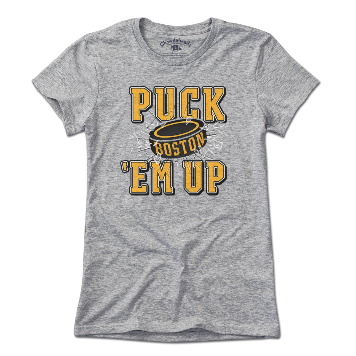 Puck 'Em Up Boston Hockey T-Shirt