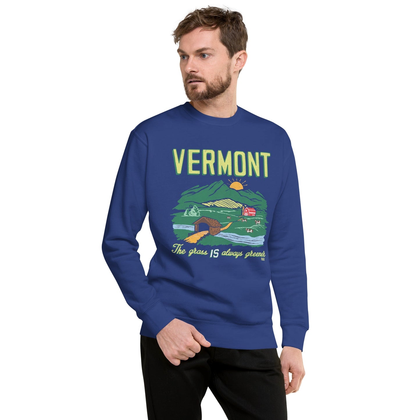 Vermont The Grass IS Always Greener Classic Fleece Sweatshirt