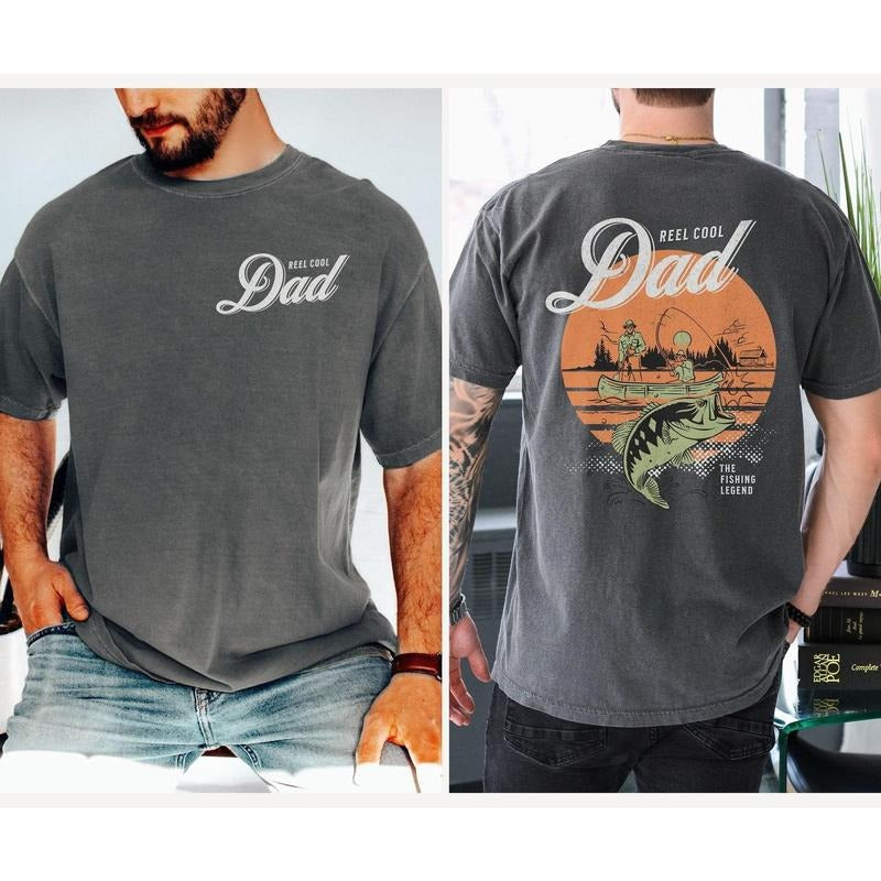 Comfort Colors Reel Cool Dad Fishing Retro Shirt, Fishing Gift for Dad, Fishing Dad Funny Shirt, Father's Day Gift, Fishing Dad Sweatshirt