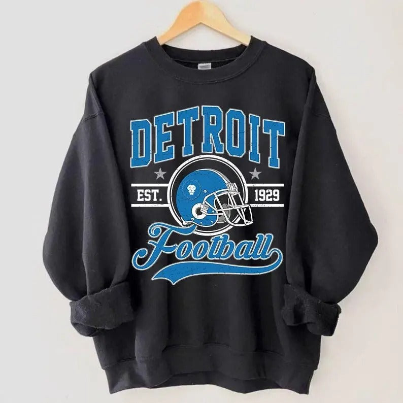 Detroit Football Shirt, Vintage Style Detroit Football shirt, Sunday Football
