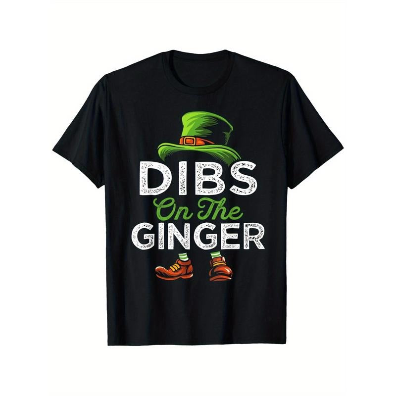 Dibs On The Ginger Irish Leprechaun Funny St Patricks Day T-Shirt, Unisex - Easter, Christmas Clearance, Valentine'S Day, Carnival, St patricks day Gifts for Parents, Friends, Family and Coworkers made in usa