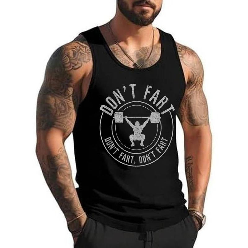 Don_t Fart Funny Weightlifting Power Lifting Bodybuilding Unisex Tank Top, Cotton, Size S-3XL