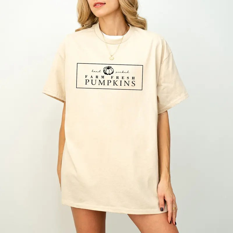 Farm Fresh PumpkinsT-Shirt, Fall sweatshirt, FLORAL pumpkin sweatshirt, Fall Crewneck Unisex