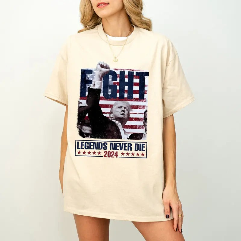Fight Legends Trump Nevers Die Shirt, Trump Survived Shooter Shirt,Failed Assassination Tee,Trump Shooting, MAGA Shirt