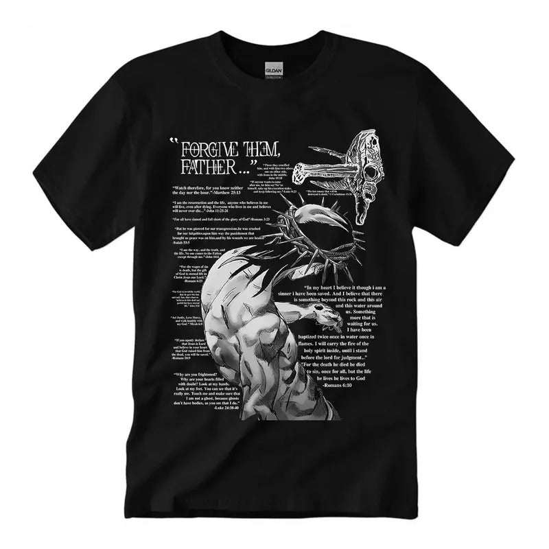 Forgive Them, Father Bible Verses Print T-Shirt Unisex Classic Collar