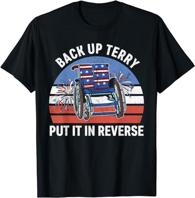 Funny 4th of July Shirts For Men, Back Up Terry Put It In Reverse 4th Of July T-Shirt Menswear Top Casual Cotton Basic Fashion