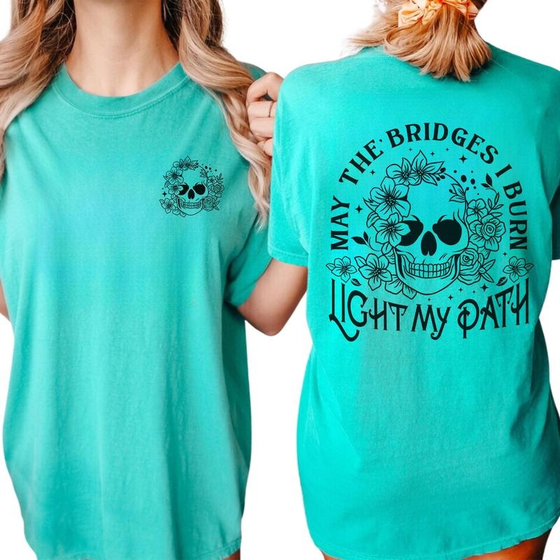 Funny Light My Path Shirt, Funny Women Tee, Humor Graphic Tee, Comfy Fabric Oversized Graphic Tee, Women's Tops, Cotton Fabric Relaxed Fit Chic Style