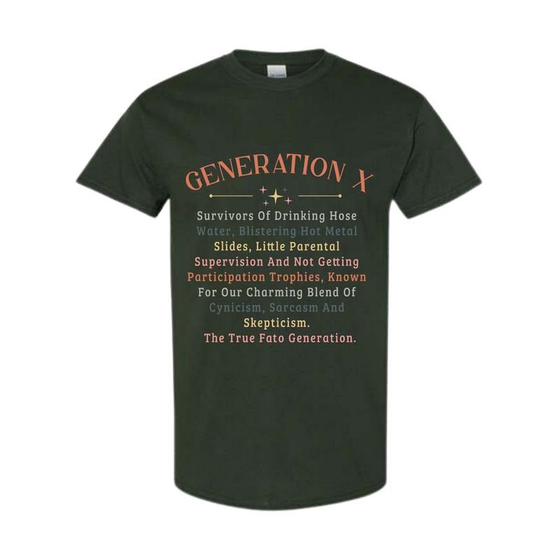 Generation X Raised On Hose Water Shirt, Generation X Womenswear Top, Full Color, Full Size Comfort Cotton