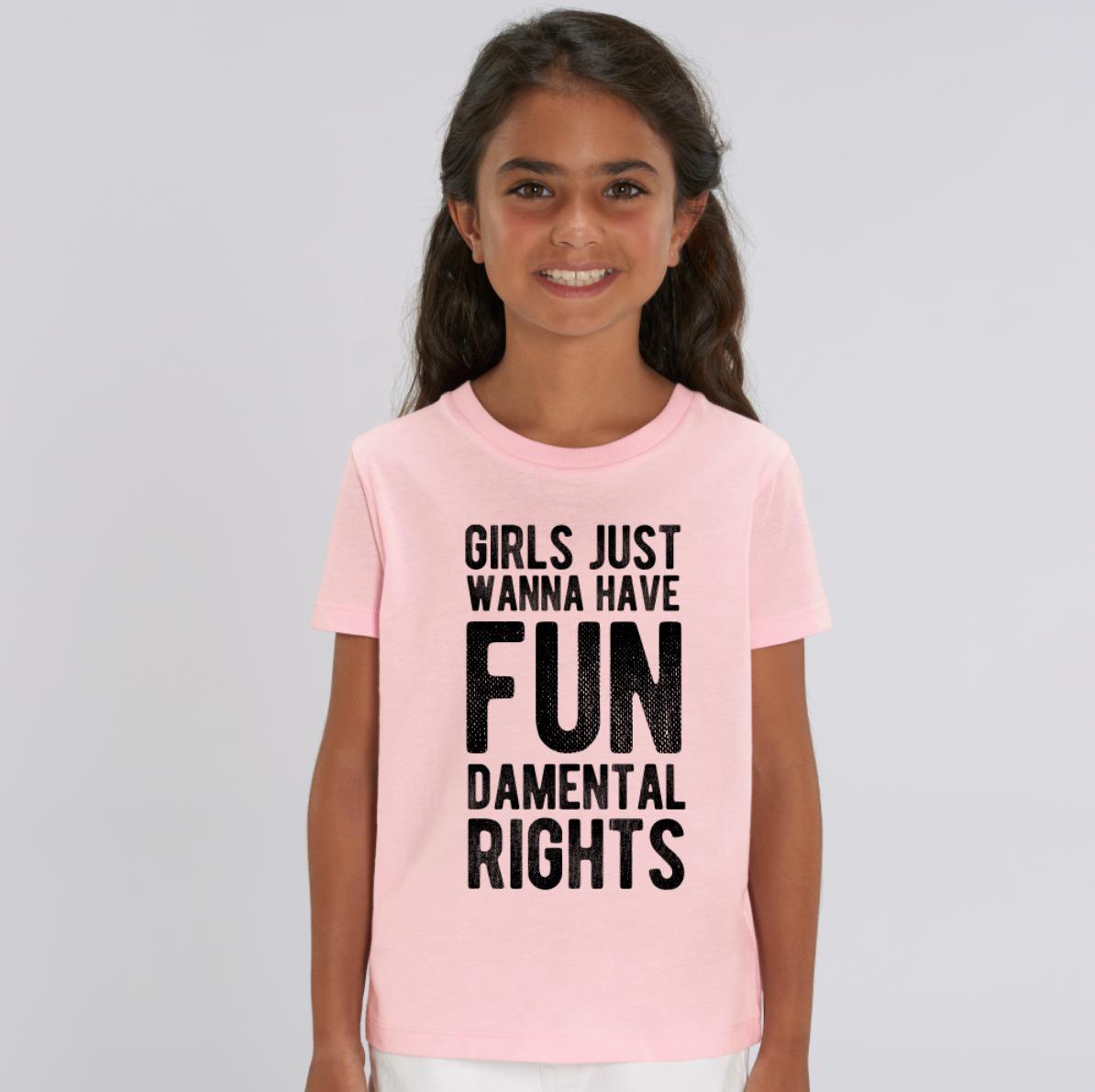 Girls Just Wanna Have Fundamental Rights Kids T-Shirt