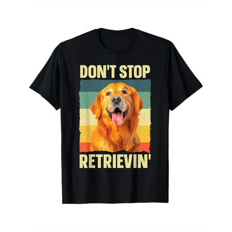 Golden Retriever Design For Men Women Golden Retriever Lover T-Shirt, 100% Cotton, Gift for Men Women Dad Mom Friends, S-XXXL, Black made in usa