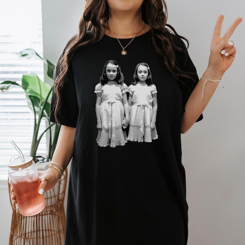 Grady Twins Shirts The Shining Lovers Movie TShirt Spooky Scary Horror Halloween TShirt Halloween Party Shirt