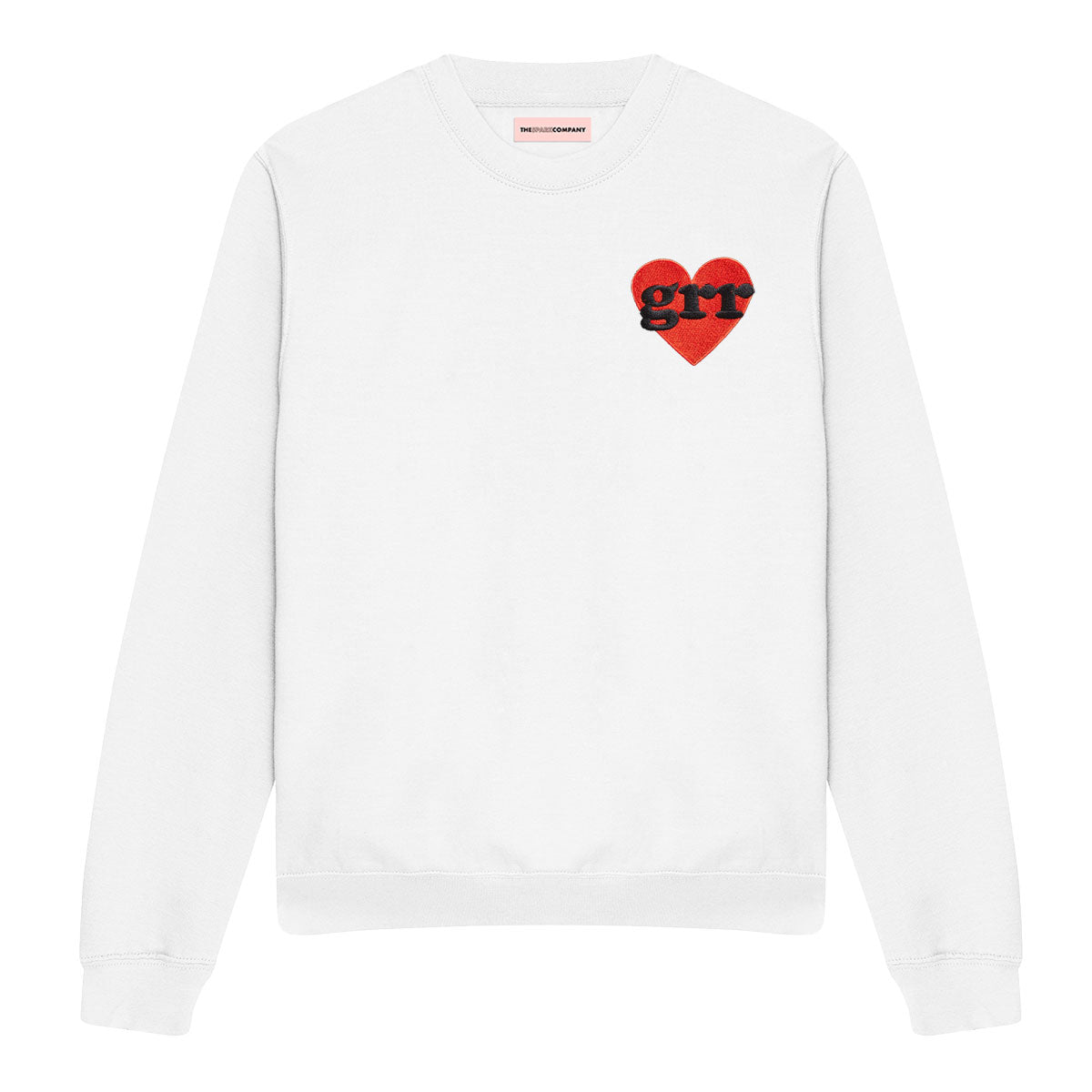 Grr Heart Embroidered Sweatshirt
