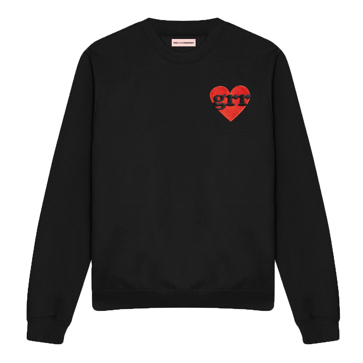 Grr Heart Embroidered Sweatshirt