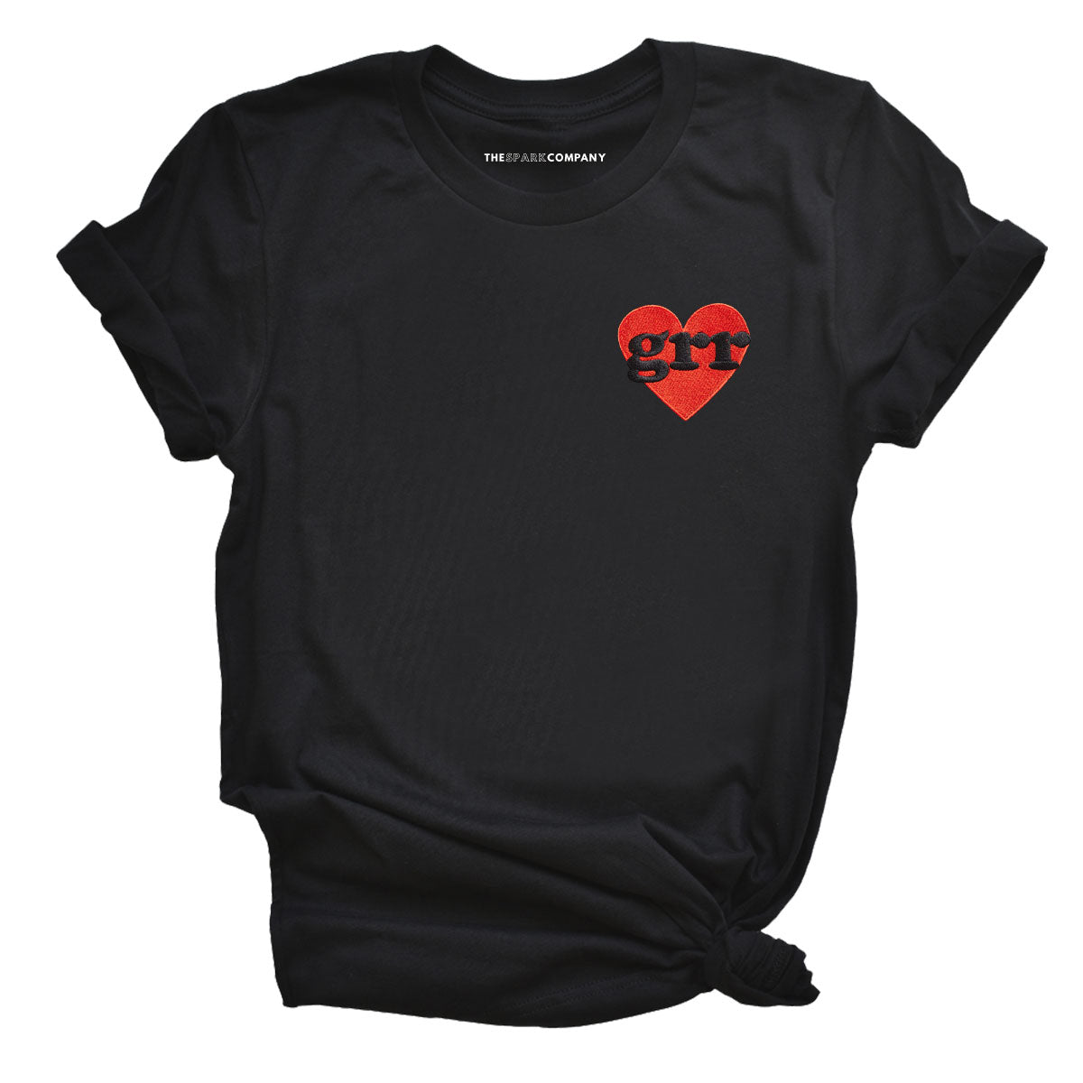 Grr Heart Embroidered T-Shirt