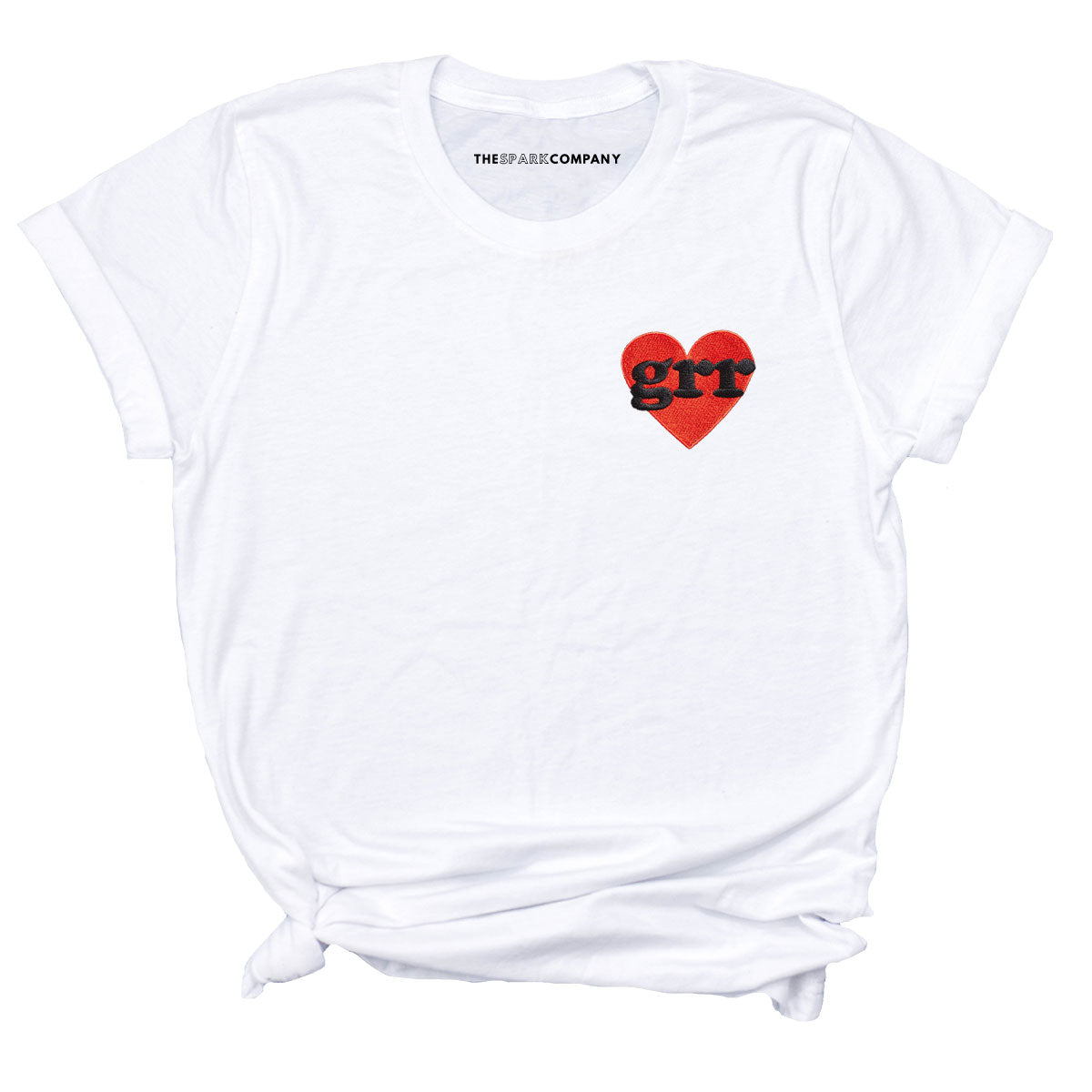 Grr Heart Embroidered T-Shirt