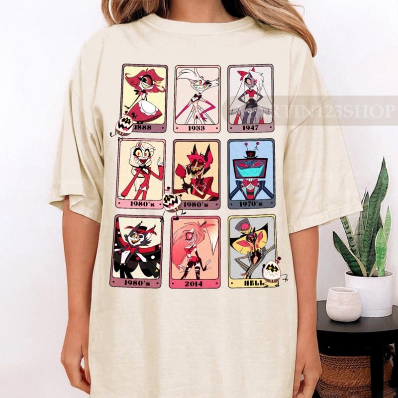 Hazbin Hotel Characters Shirt, Alastor T-Shirt, Hazbin Hotel T-Shirt, Hazbin Hotel Cartoon T-Shirt, Birthday Gift for fan, Helluva Boss