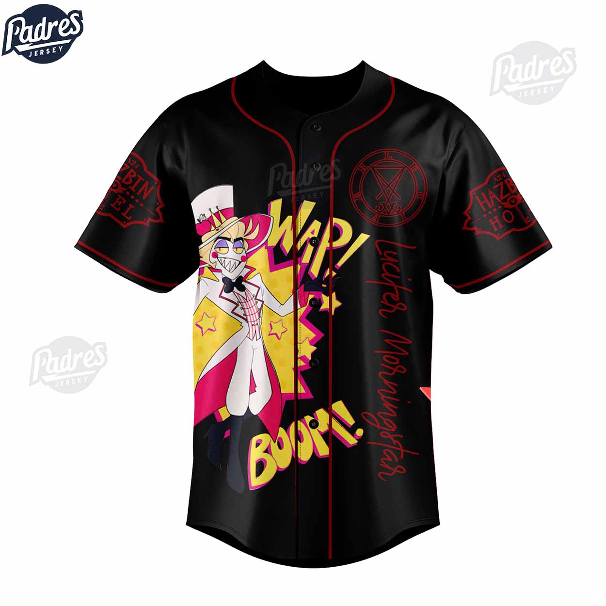 Hazbin Hotel Charlie Morningstar Personalized Baseball Jersey - Padres Jersey Oasis: Elevate Your Baseball Style Game