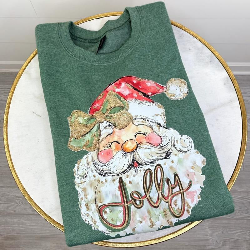 Jolly Smiling Santa Sweatshirt