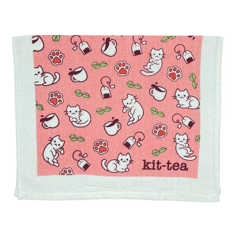 Kit Tea Funny Kitty Cat Brew Lovers Towel Funny Dish Towels Soft Adsorbent Tea Towel