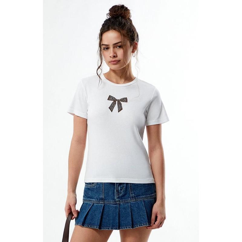 PS / LA Women's Bandana Bow Skimmer T-Shirt