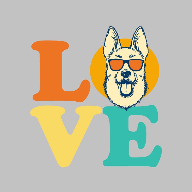 Dog Love (Shepherd) - Ladies T-Shirt V-Neck