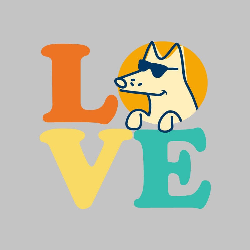 Dog Love (Teddy) - Ladies T-Shirt V-Neck