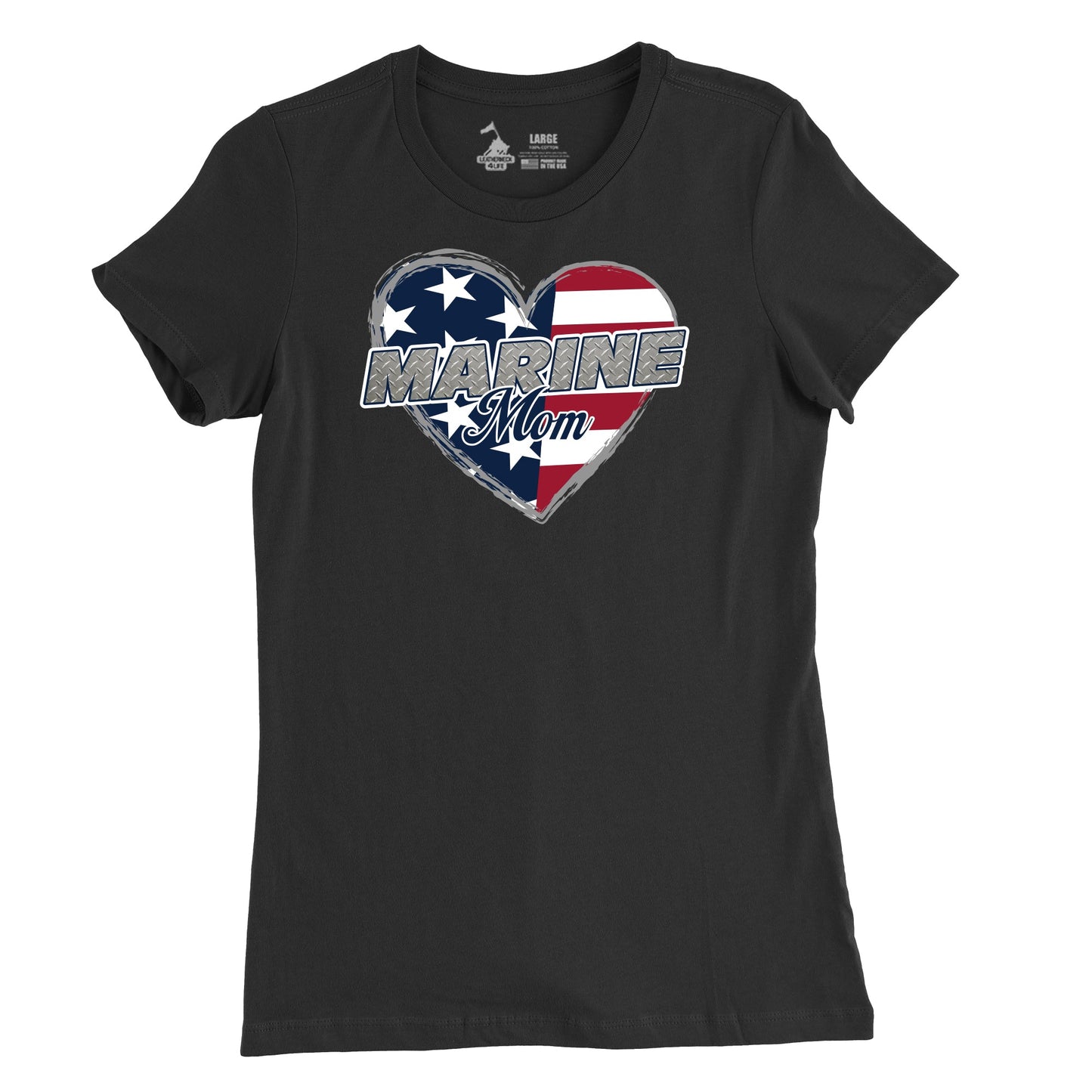 Women's Marine Mom Heart T-Shirt