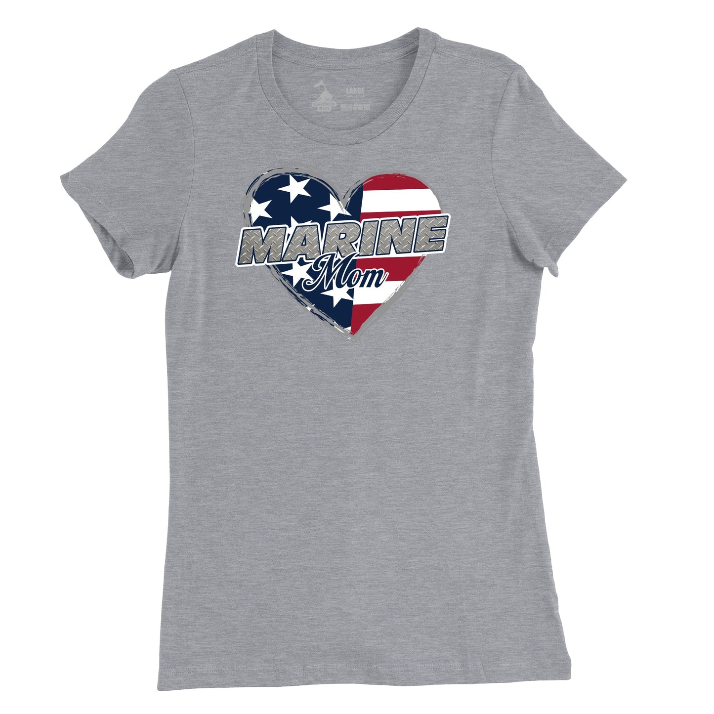 Women's Marine Mom Heart T-Shirt