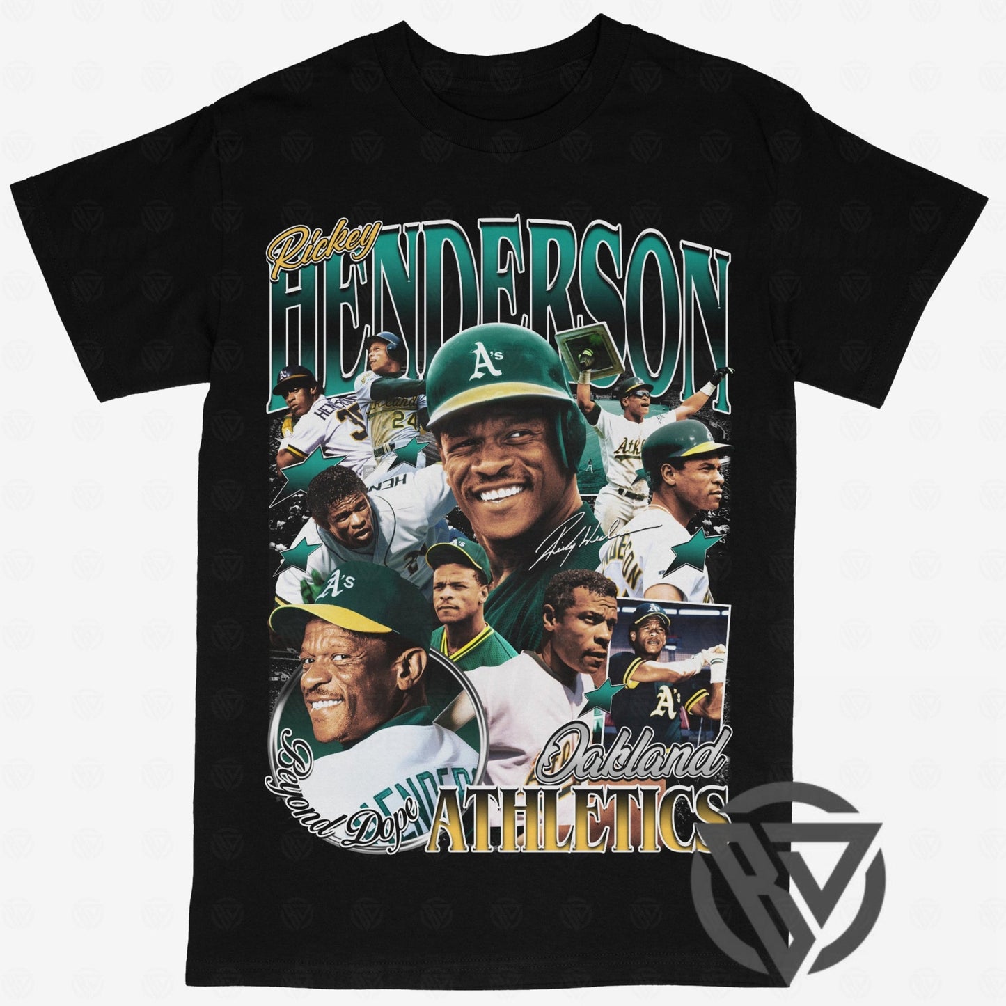 Rickey Henderson Tee Shirt Oakland Athletics MLB Baseball