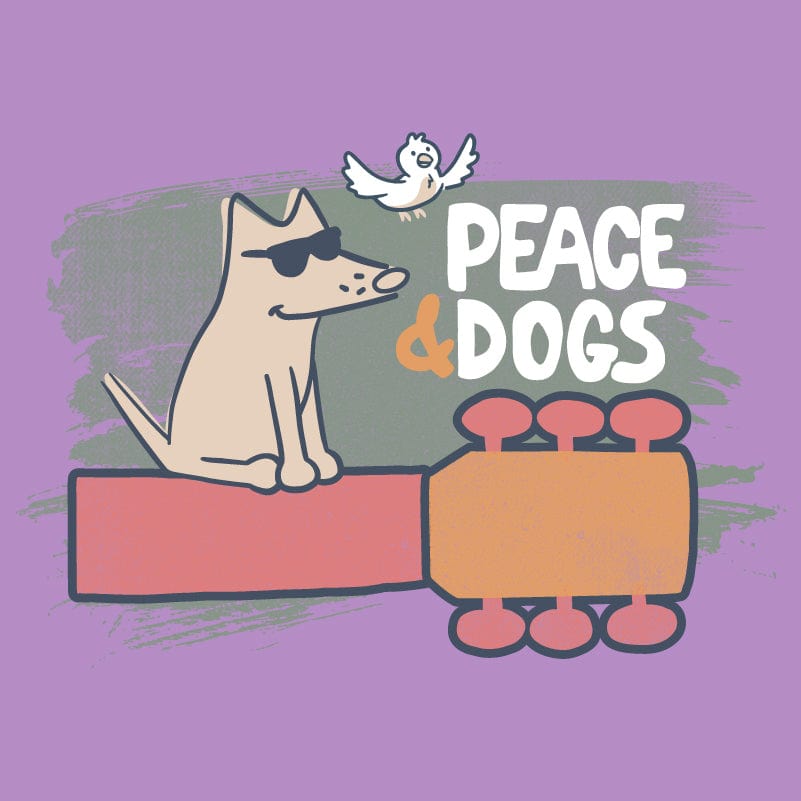 Peace And Dogs - Ladies T-Shirt V-Neck