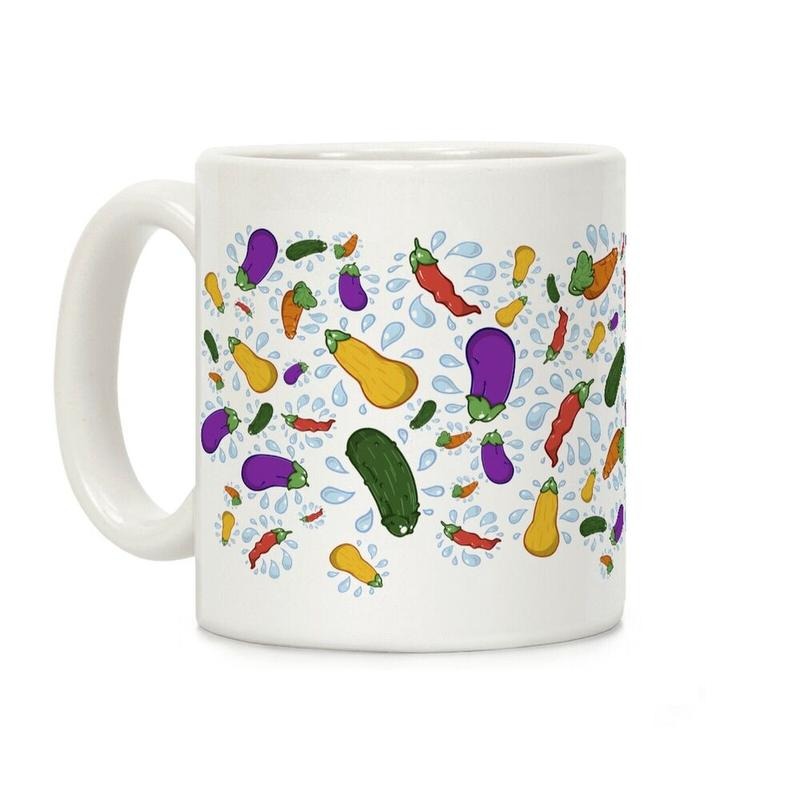 Penis Produce Pattern Coffee Mug 11oz-15oz, funny Coffee Mug, Gift Ideas