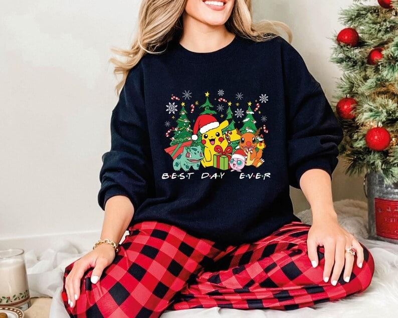 Pokemon Christmas Sweatshirt, Pikachu Christmas Shirt, Christmas Family Shirts, Merry Christmas Gift, Pokemon Christmas T-Shirt, Christmas Squad Shirts