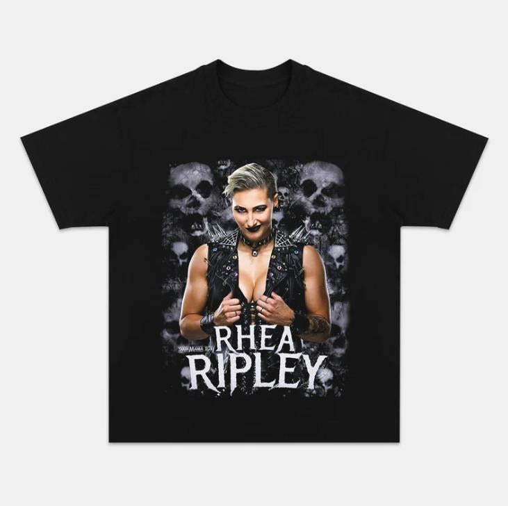 Rhea Ripley Vintage Graphic Tees, Wrestling Tshirt, WWE Shirts, Masters 2025 Merch, Business Casual Outfits, Unisex Vacation Outfits Men Clothing Gifts Women Streetwear