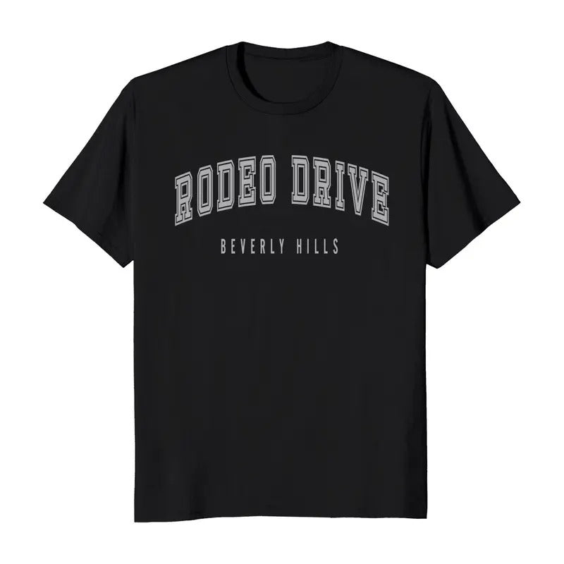 Rodeo Drive Beverly Hills California Classic Short Sleeve Men's T-Shirt Casual Cotton
