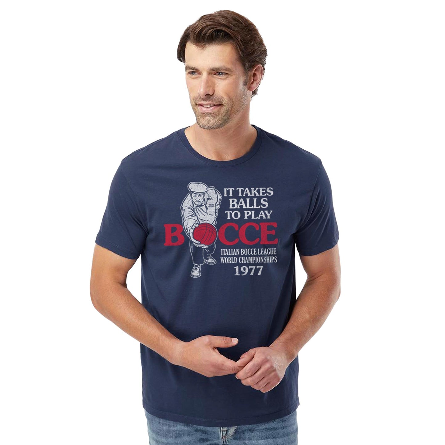 It Takes Balls To Play Bocce Organic Cotton T-shirt