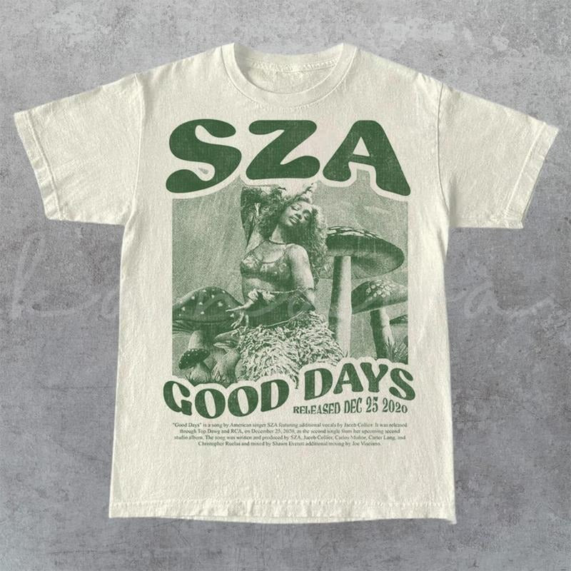 SZA Shirt - SZA Good Days Album Vintage Graphic Tee Shirt Merch Men Women Menswear Top