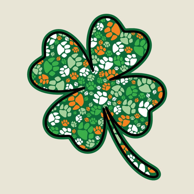 Shamrock Paws - Ladies T-Shirt V-Neck