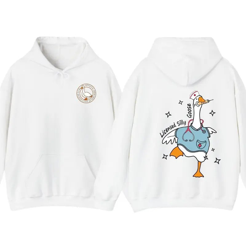 Silly Goose Hoodie, Funny Goose Hoodie, Nurse Gift, Nurse Appreciation Shirt, Trendy Gift For Nurse, Trendy Gift For Her