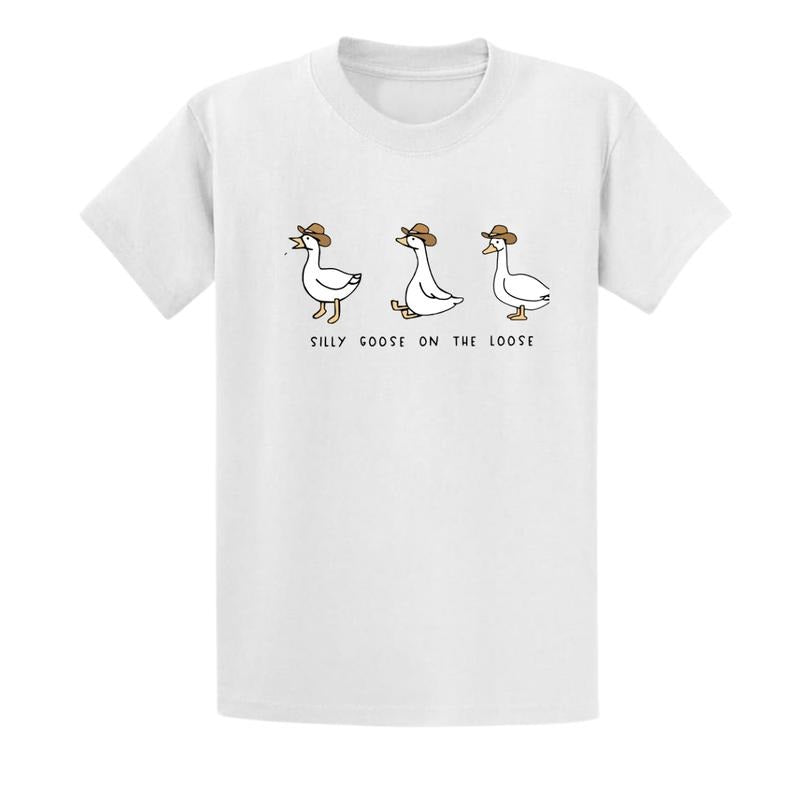 Silly Goose on the Loose Shirt, Funny Goose Sweatshirt, Goose Sweaters Goose University Goose On The Loose Animal Hoodie