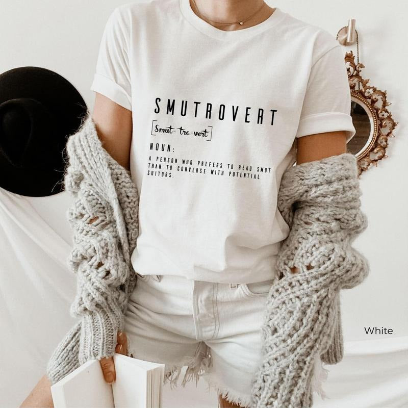 Smutrovert T-shirt, Smut Reader Hoodie, Funny Book T-Shirt, Spicy Book Lover Tee, Women's Dark Romance Shirt, Bookish Gift for