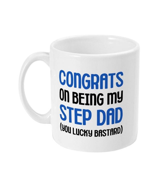Step Dad Mug, Congrats On Being My Step Dad Mug, Funny Father's Day Gift, Bonus Father Gift, Novelty Coffee Mug, Gifts For Stepdad Bonus Father, 11 15oz Ceramic Cup