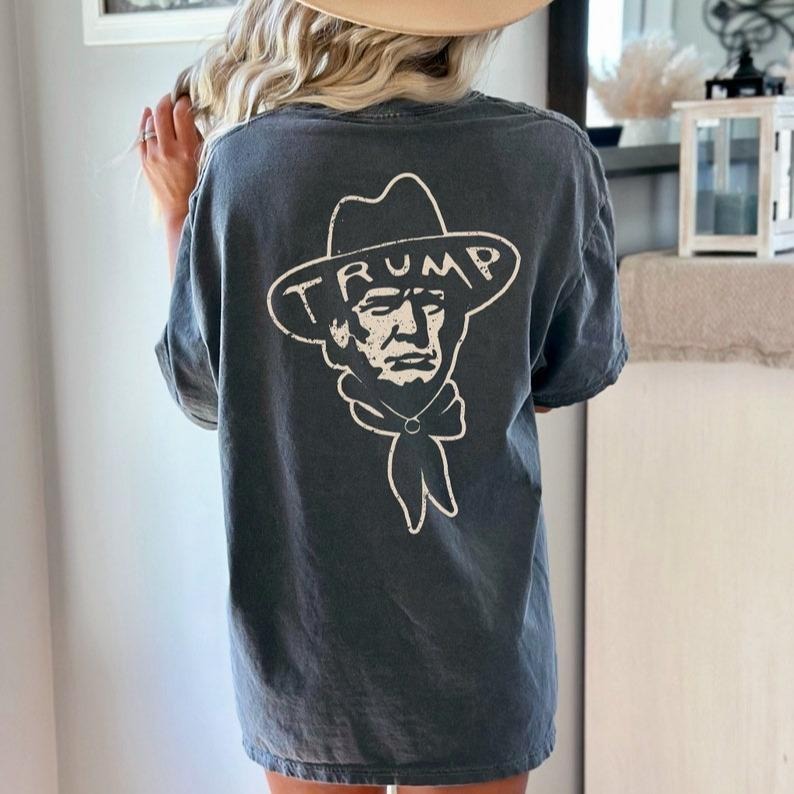 Trump Cowboy T-Shirt - Western Donald Trump, Cowboy Trump Shirt, MAGA T-Shirt, Election 2024 Shirt