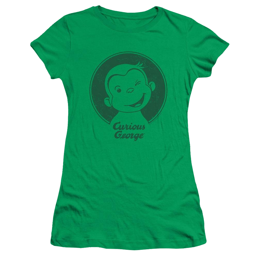 Curious George Classic Wink - Juniors T-Shirt