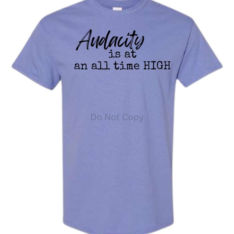 Unisex Size Audacity Is At An All Time High T Shirt - This is a completed Tee