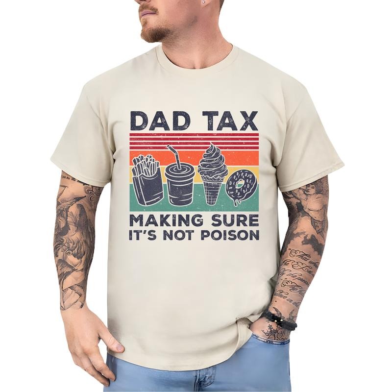 Vintage Dad Tax Shirt, Funny Daddy Tee, Making Sure It's Not Poison Food Tops, Humorous Dad Joke T-shirt, Husband Gift Ideas, Classic Casual Menswear
