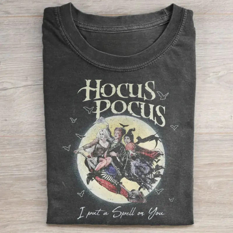 Vintage H0.CUS P0C.US I Put a Spell on You Graphic Tee, It's Just a Bunch of H0.CUS P0C.US, Funny Witches Shirt, Sanderson Sisters Graphic Tee, Fall Season, Halloween Shirt, Movie Lover Gifts
